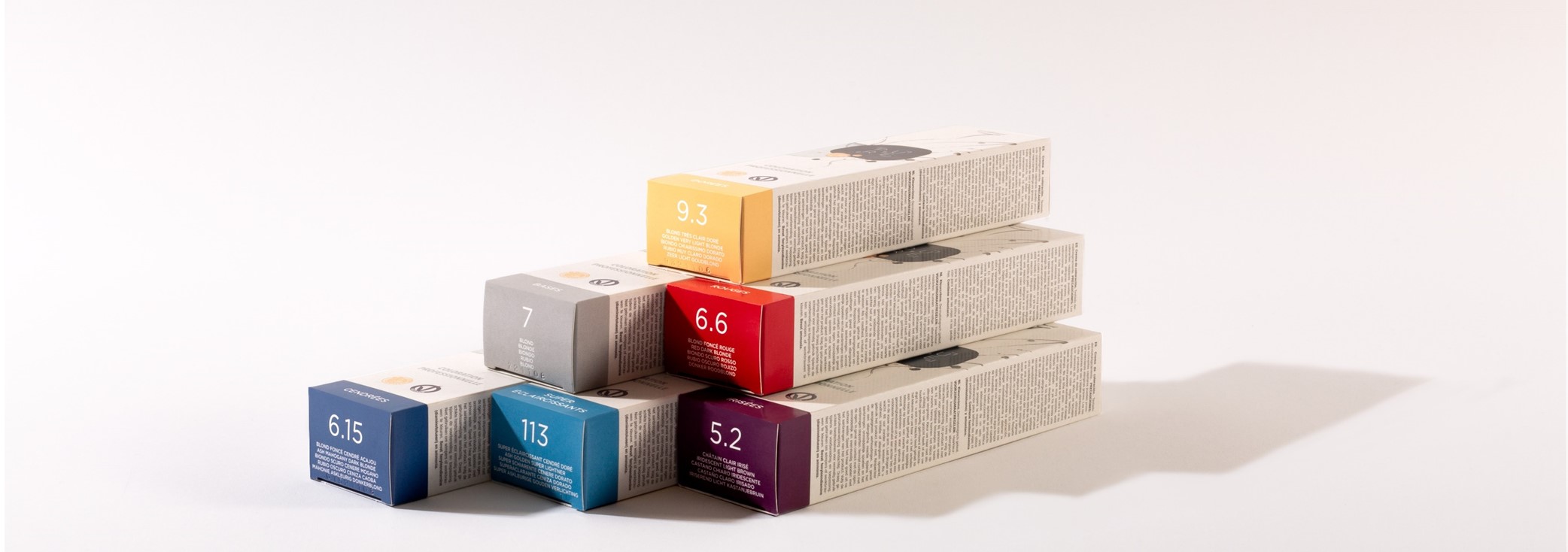 packaging de plusieurs coloration permanente différente