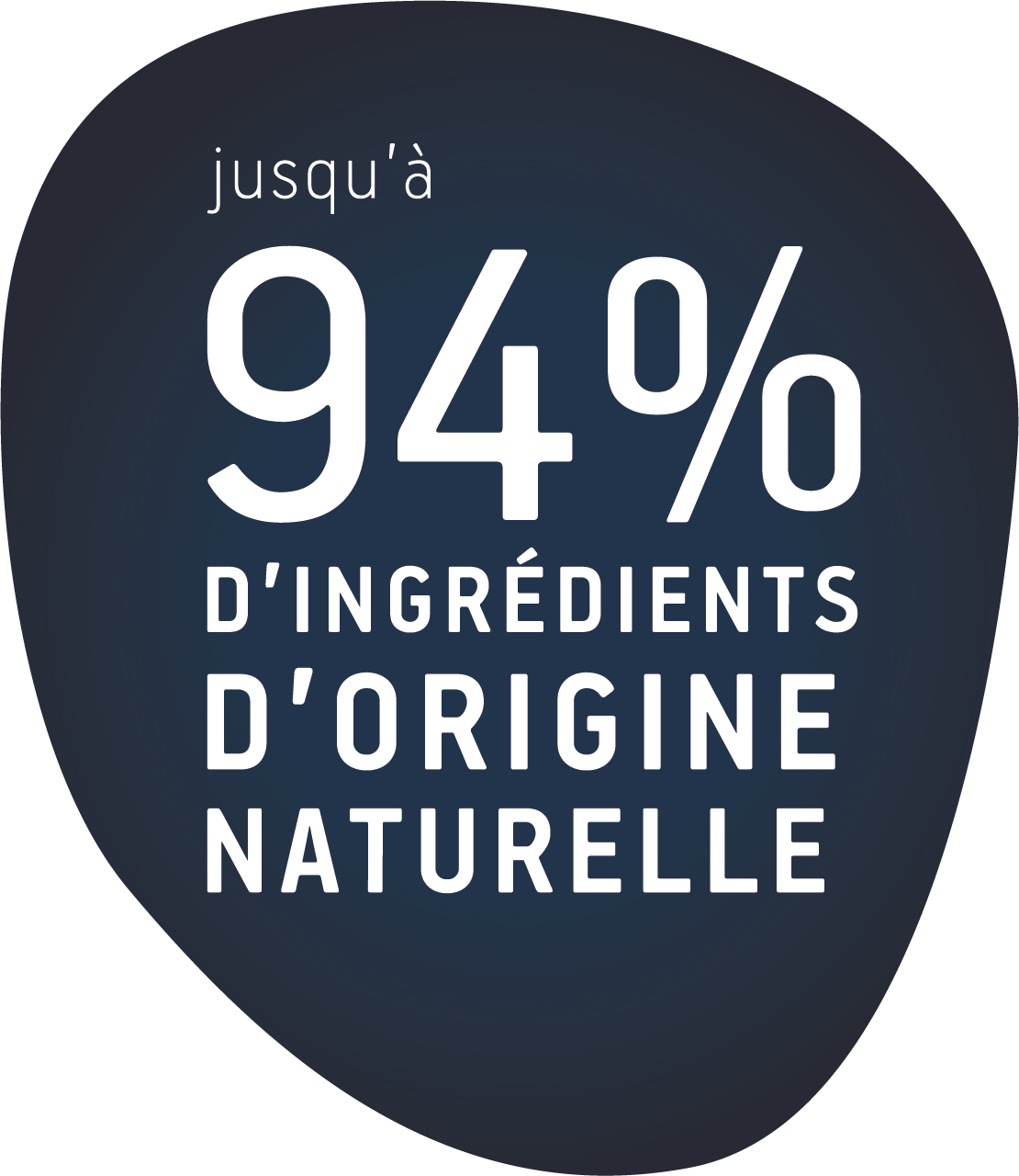 logo de la gamme pure7 qui ou l'on apprend que 94% des ingrédients sont d'origine naturelle