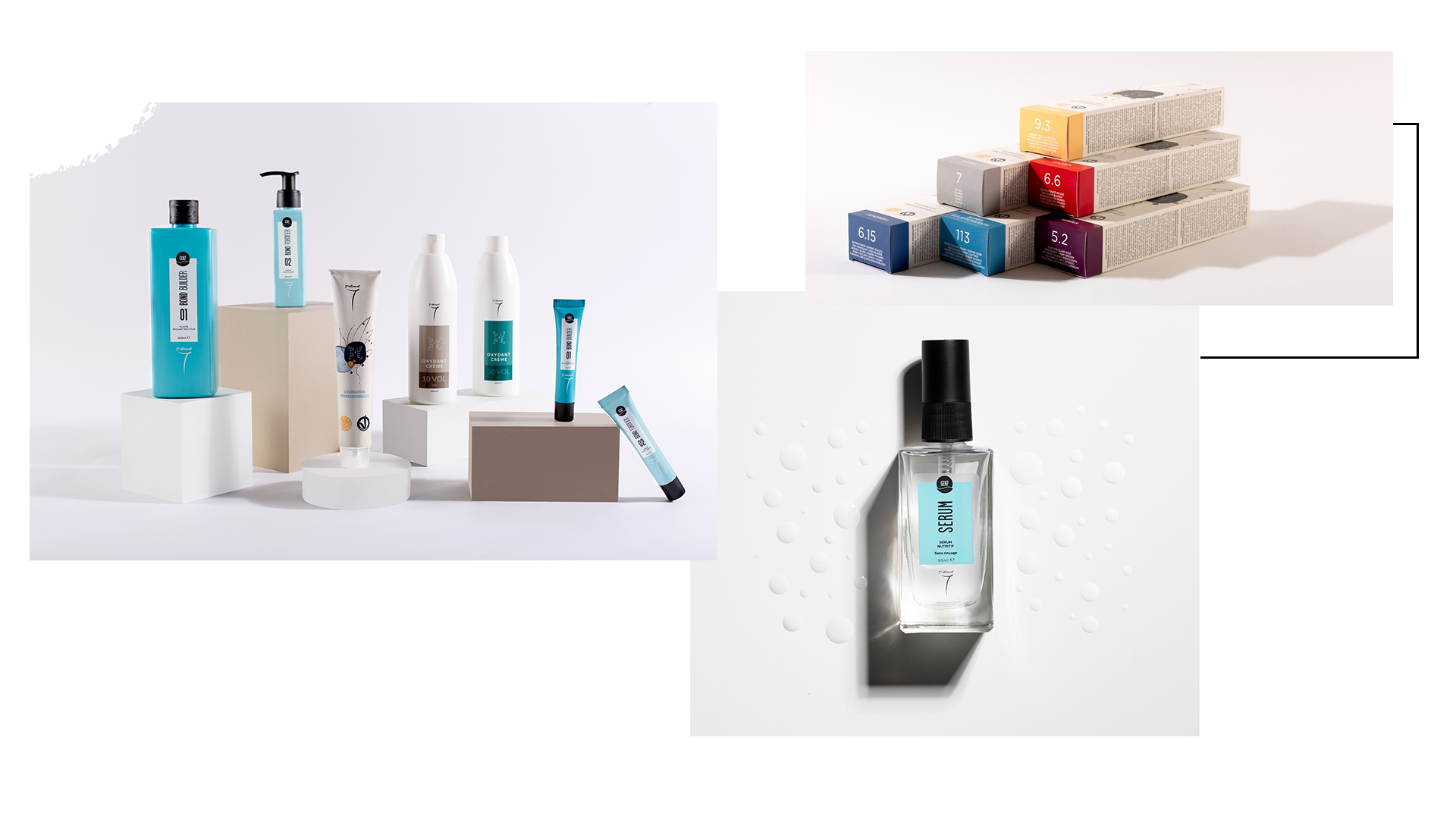 visuel des produit de la gamme gen7 protocole et soins sans rinçage