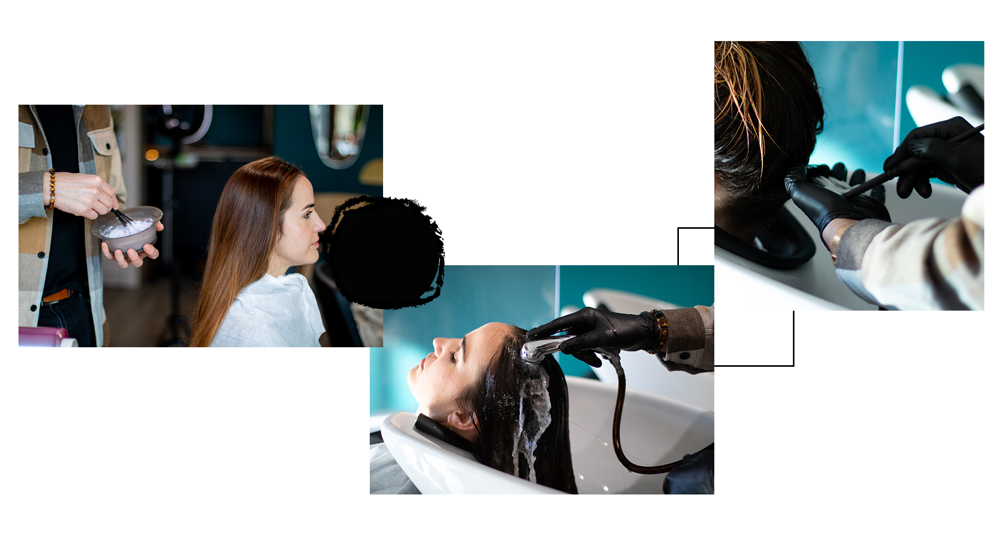 coloration par un coiffeur