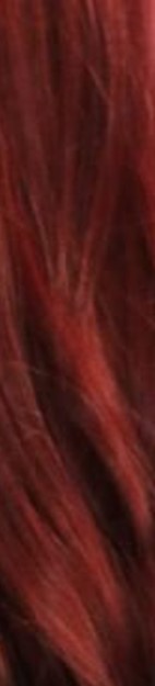 mèche de cheveux rouge